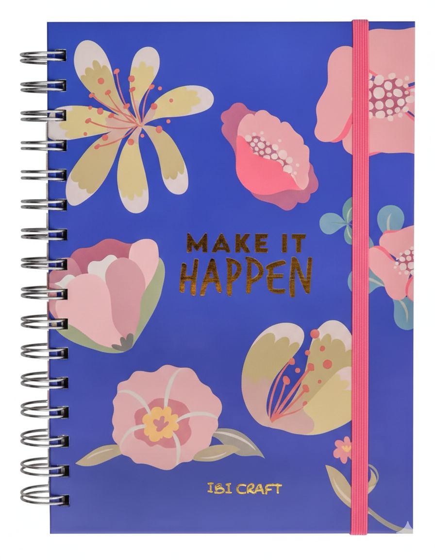 CUADERNO PLANIFICADOR IBI CRAFT MAKE IT HAPPEN + STICKERS