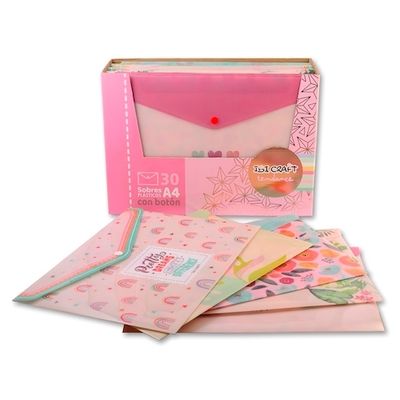 SOBRE CON BROCHE A4 IBI CRAFT