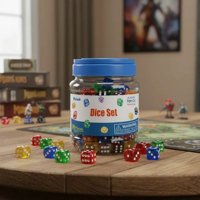 SET DE DADOS DE COLORES 100 UNIDADES