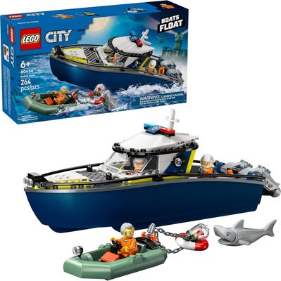 LEGO CITY PERSECUCION EN BARCO DE POLICIA 264 PIEZAS