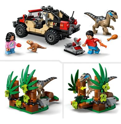 LEGO JURASSIC WORLD ESCAPE EN AUTO 285 PIEZAS