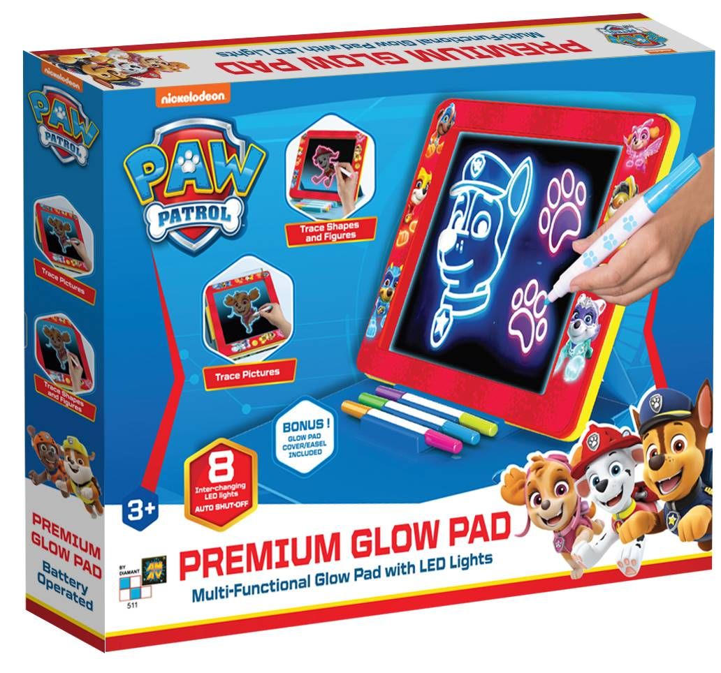 PIZARRA MAGICA CON LUZ LED PAW PATROL