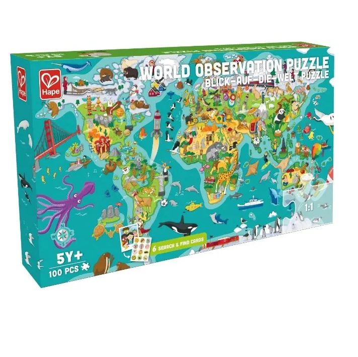 PUZZLE DE OBSERVACION EL MUNDO 100 PIEZAS