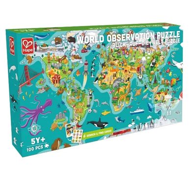PUZZLE DE OBSERVACION EL MUNDO 100 PIEZAS