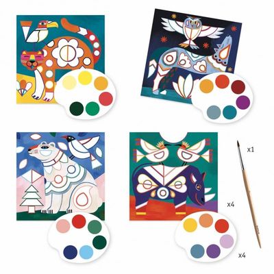 TARJETAS PARA PINTAR CON ACUARELA EL BESTIARIO