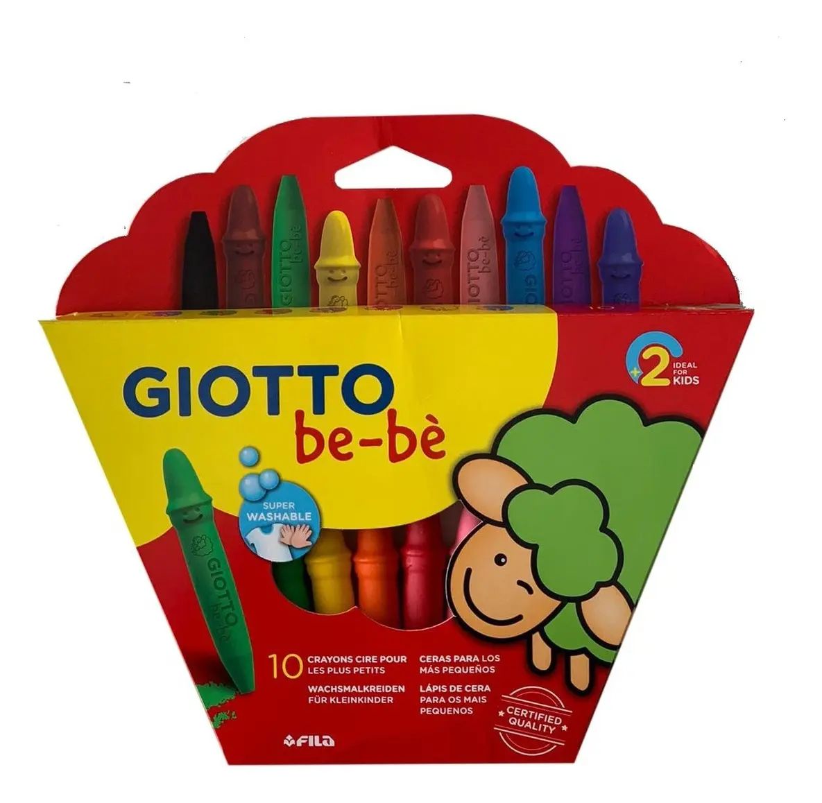 CRAYONES GIOTTO BEBE 10 UNIDADES + SACAPUNTAS