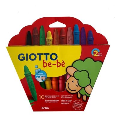 CRAYONES GIOTTO BEBE 10 UNIDADES + SACAPUNTAS