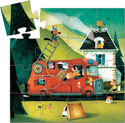 PUZZLE CAMION DE BOMBEROS 16 PCS