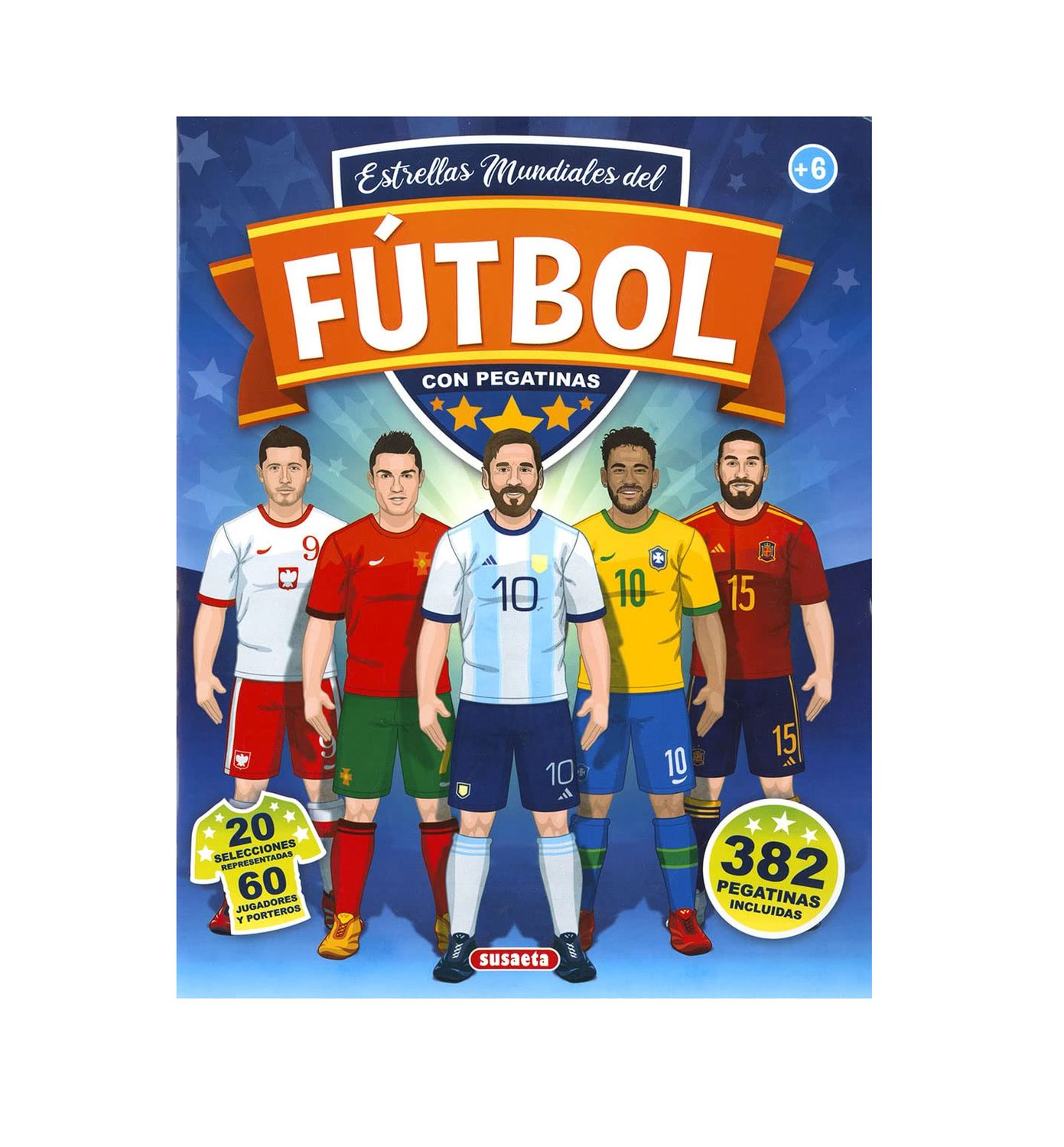 ESTRELLAS MUNDIALES DEL FUTBOL CON PEGATINAS