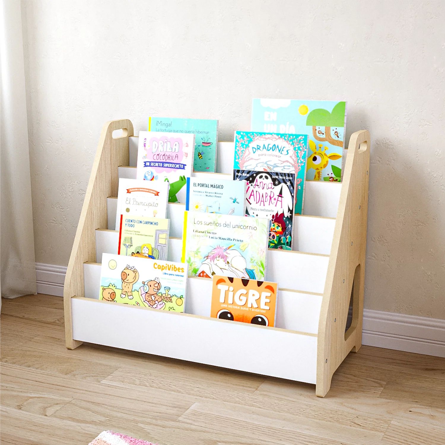 BIBLIOTECA MONTESSORI EN MADERA