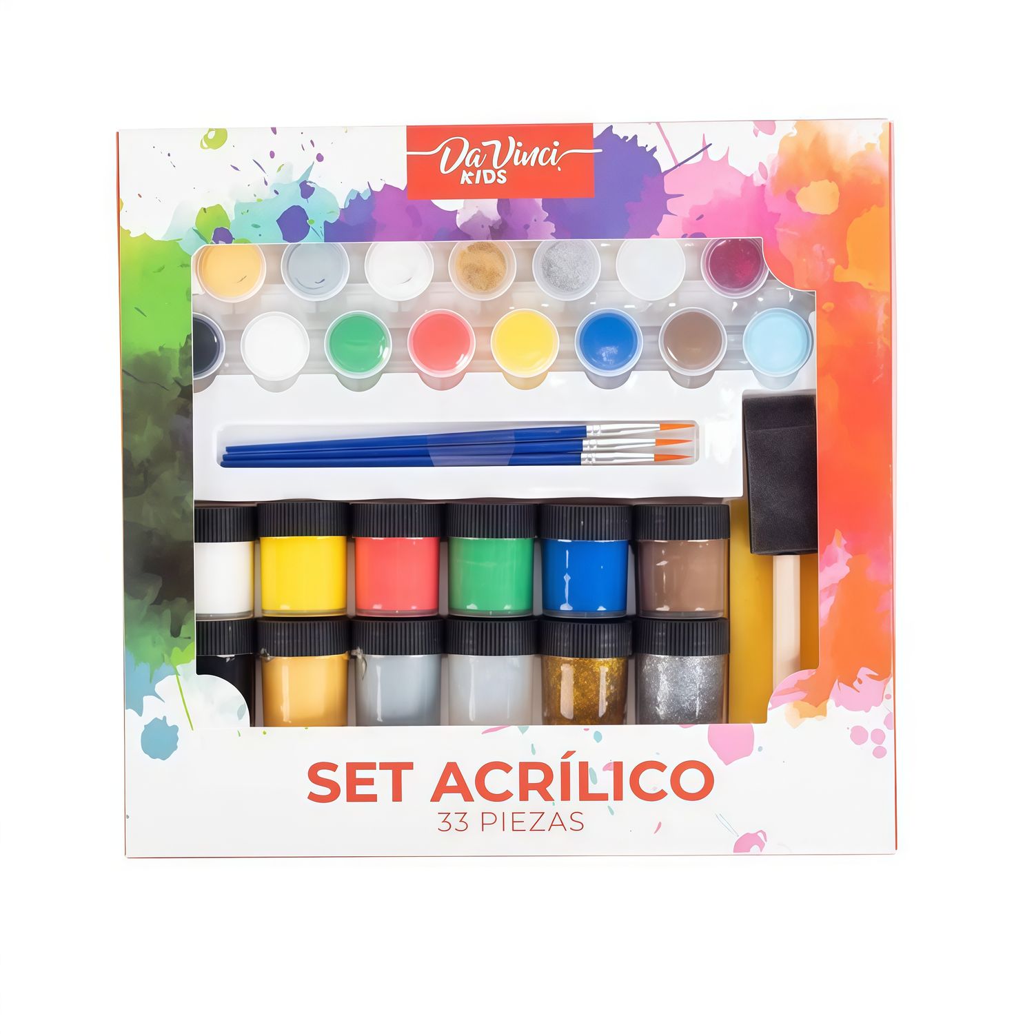 SET  PINTURA ACRILICA  33 PIEZAS