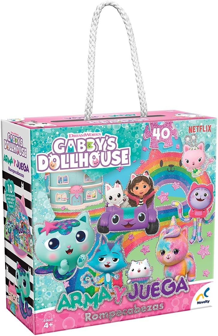 GABBYS DOLLHOUSE PUZZLE 40 PIEZAS ARMA Y JUEGA