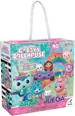 GABBYS DOLLHOUSE PUZZLE 40 PIEZAS ARMA Y JUEGA