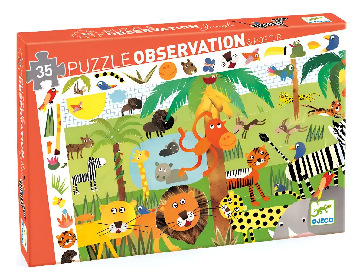 PUZZLE OBSERVACION JUNGLA 35 PIEZAS DJ07590