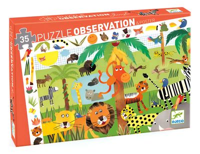 PUZZLE OBSERVACION JUNGLA 35 PIEZAS DJ07590