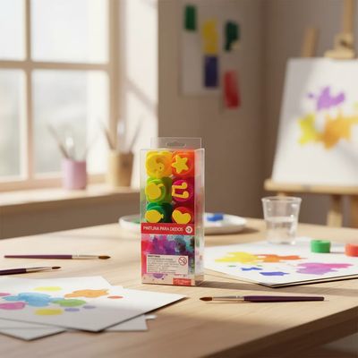 SET DE PINTURA PARA DEDOS 10 COLORES DA VINCI