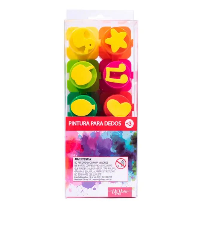 SET DE PINTURA PARA DEDOS 10 COLORES DA VINCI