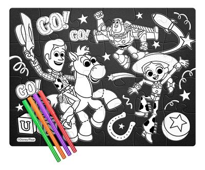 PUZLE ATERCIOPELADO PARA COLOREAR TOY STORY 24 PIEZAS