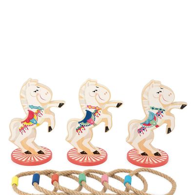 JUEGO DE LANZAMIENTO DE ANILLOS CABALLOS
