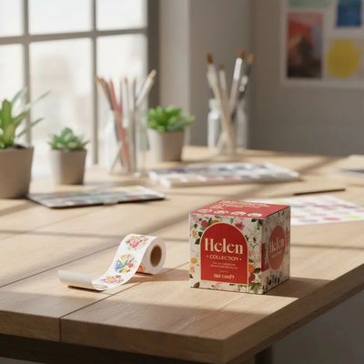 HELEN ROLLO CON 248 STICKERS ETIQUETAS ADHESIVAS