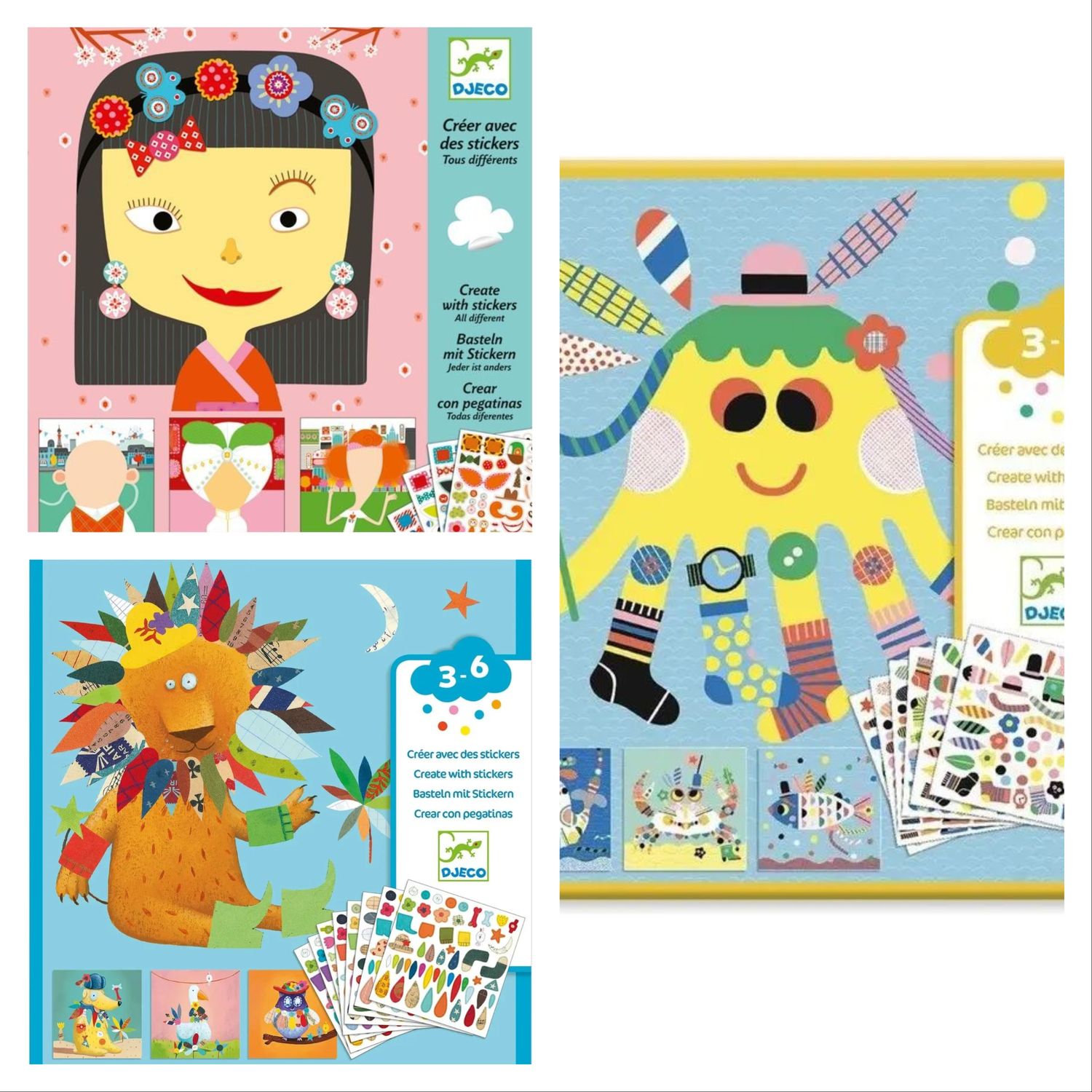 CREAR CON PEGATINAS SET DE LAMINAS PARA DECORAR
