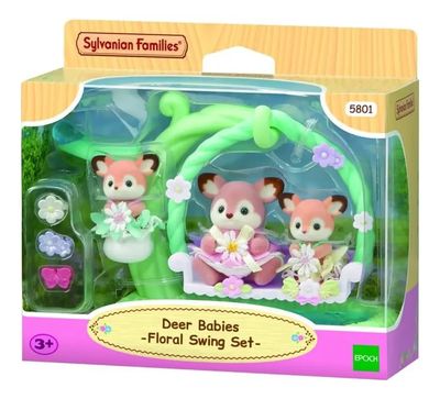 SYLVANIAN FAMILIES SET DE CIERVOS BEBES CON HAMACA