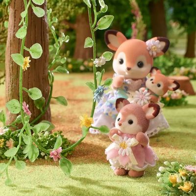 SYLVANIAN FAMILIES SET DE CIERVOS BEBES CON HAMACA