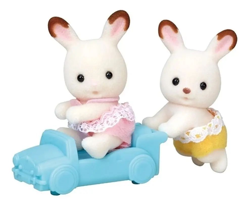 SYLVANIAN FAMILIES CONEJOS CHOCOLATE GEMELOS
