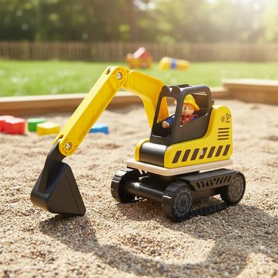 EXCAVADORA CON OBRERO
