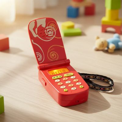 TELEFONO MOVIL ROJO DE JUGUETE