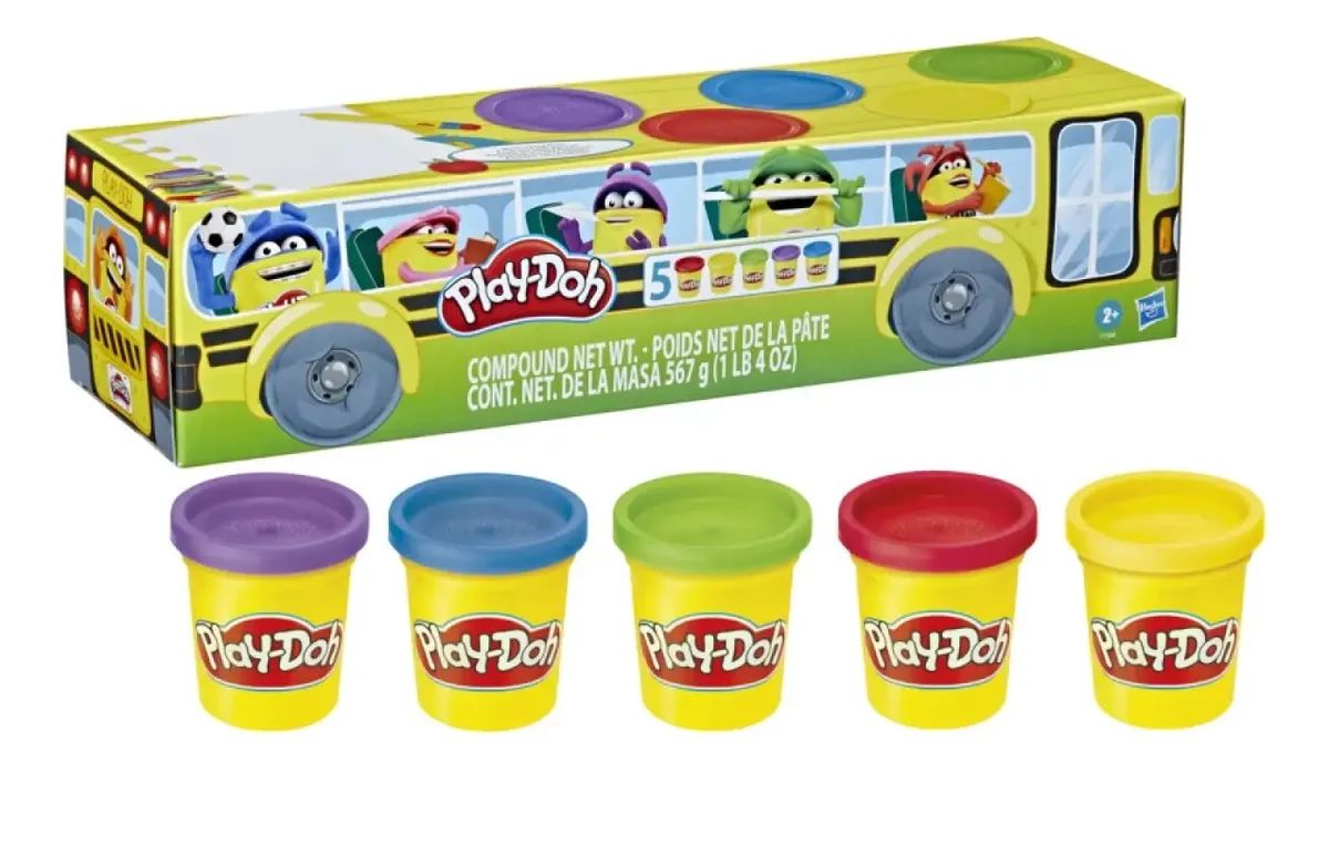 PLAY DOH PACK X5 UNIDADES AUTOBUS