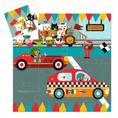PUZZLE EL COCHE DE CARRERAS 16PIEZAS