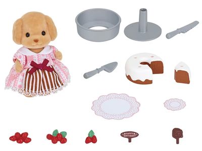 SYLVANIAN FAMILIES SET DECORACION PASTELES POODLE