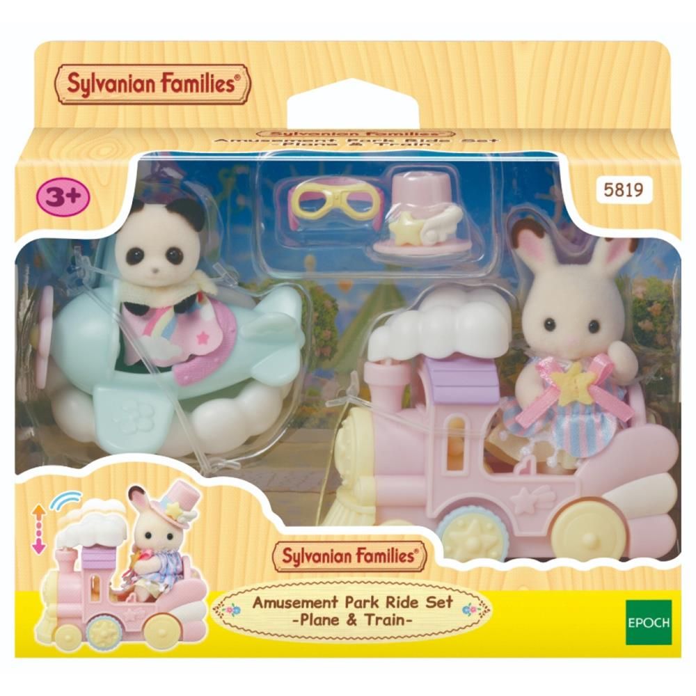 SYLVANIAN FAMILIES SET DEL PARQUE DE ATRACCIONES AVION Y TREN