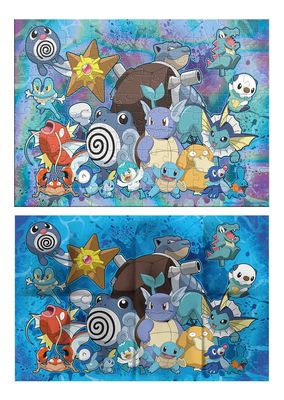 PUZZLE EN CILINDRO POKEMON AGUA 100 PIEZAS
