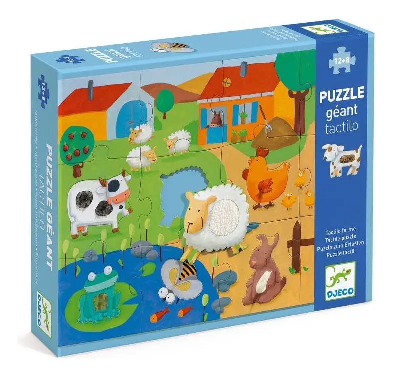 PUZZLE GEANT TACTILO 20+8 PIEZAS LA GRANJA