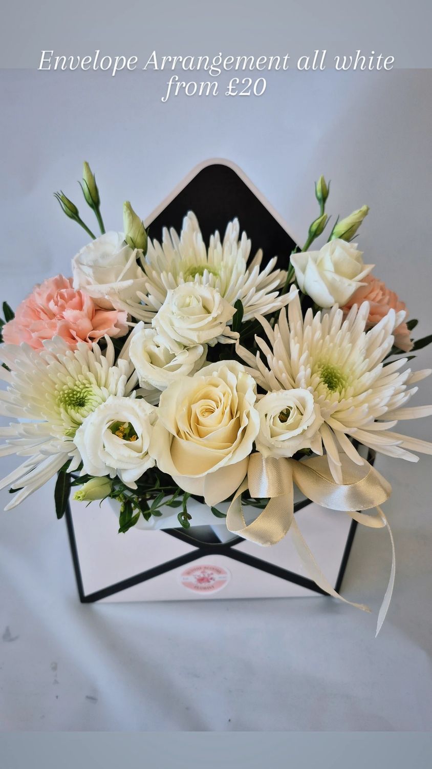 White envelope Arrangement