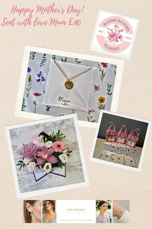 Love you Mum Envelope &amp; bespoke heart necklace 🩷