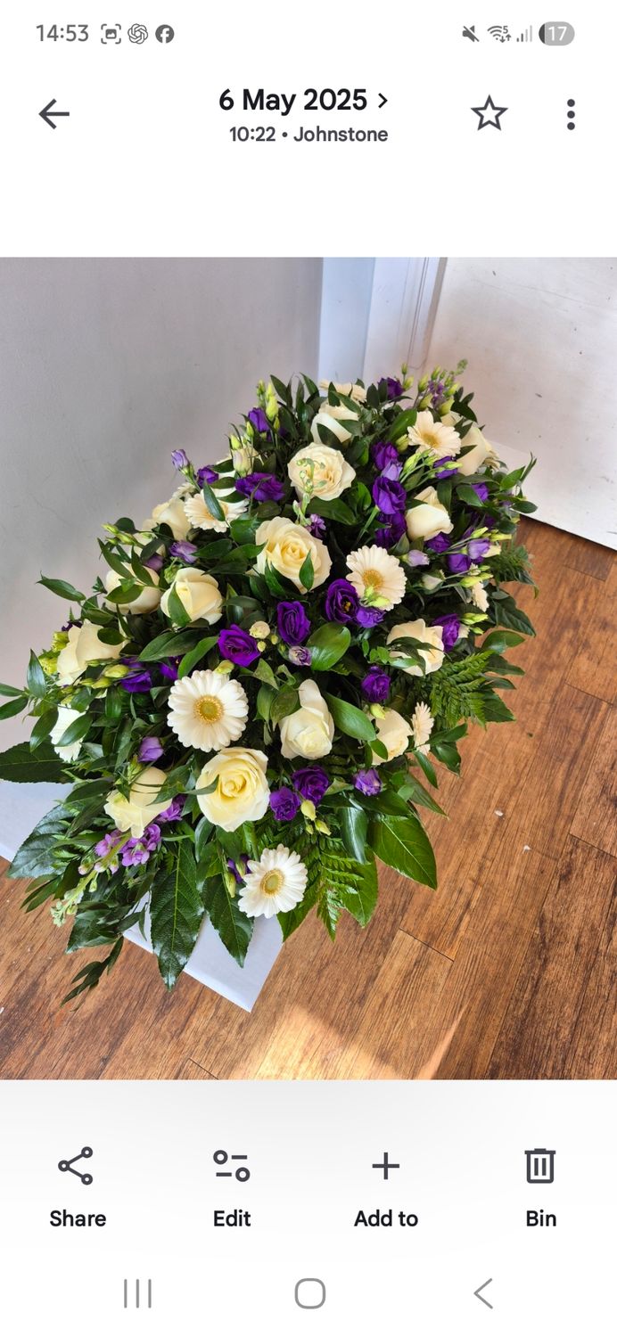 Purple Haze Casket spray 4 foot
