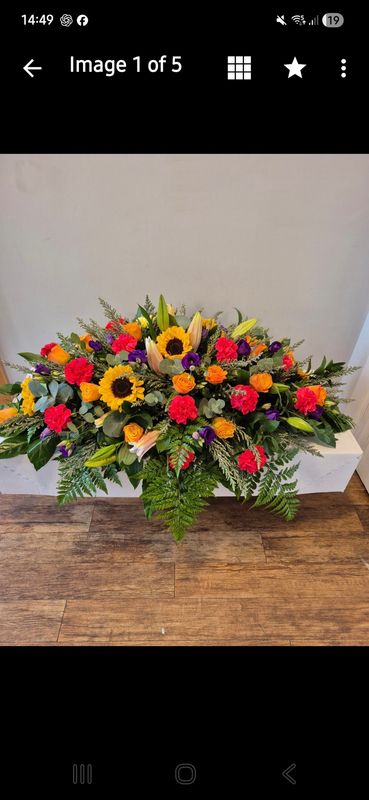 Bright Casket spray 4 foot