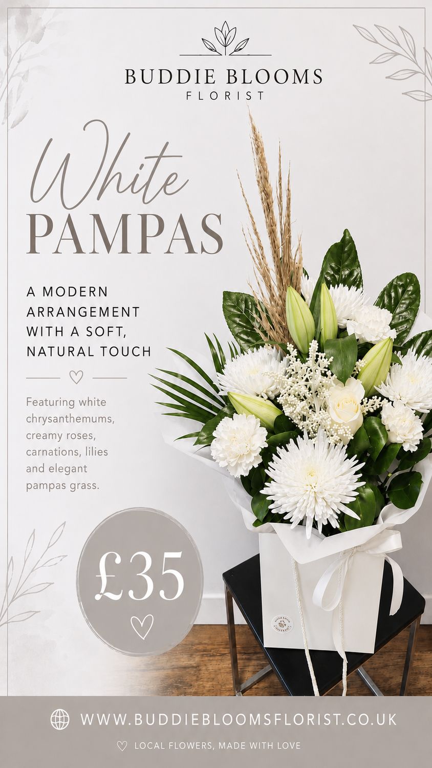 Deluxe White pampas