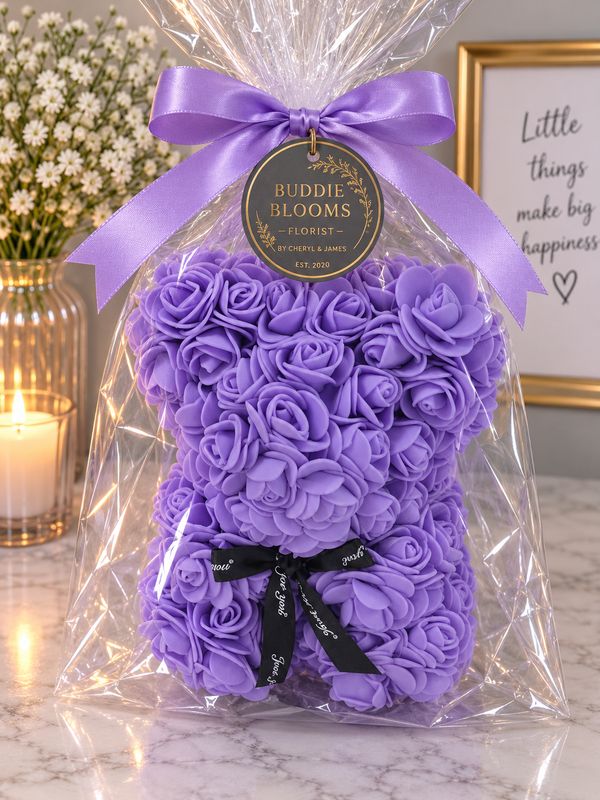 Forever rose Bear gift wrapped