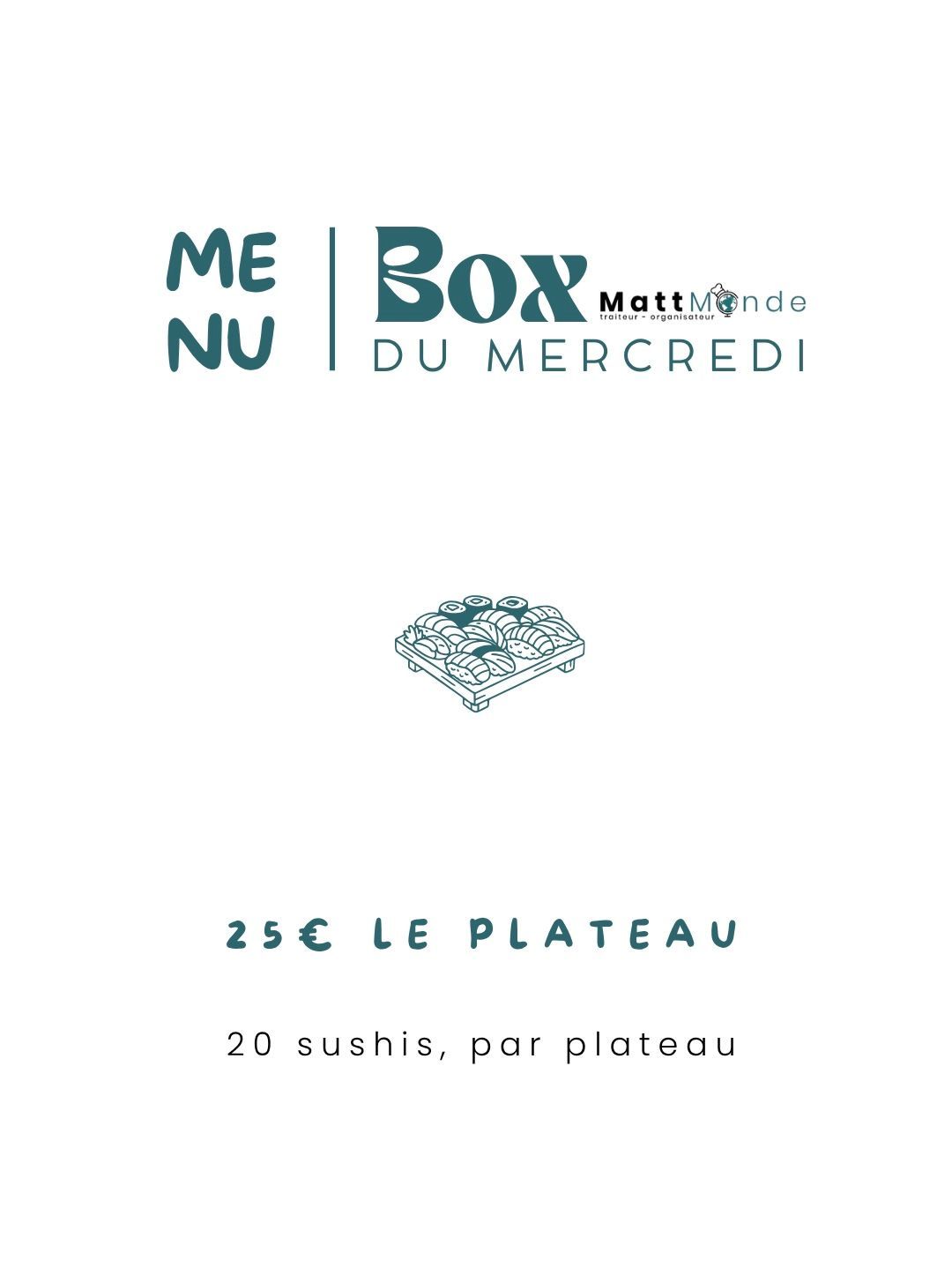 Vendredi 10 Avril - Plateaux sushis