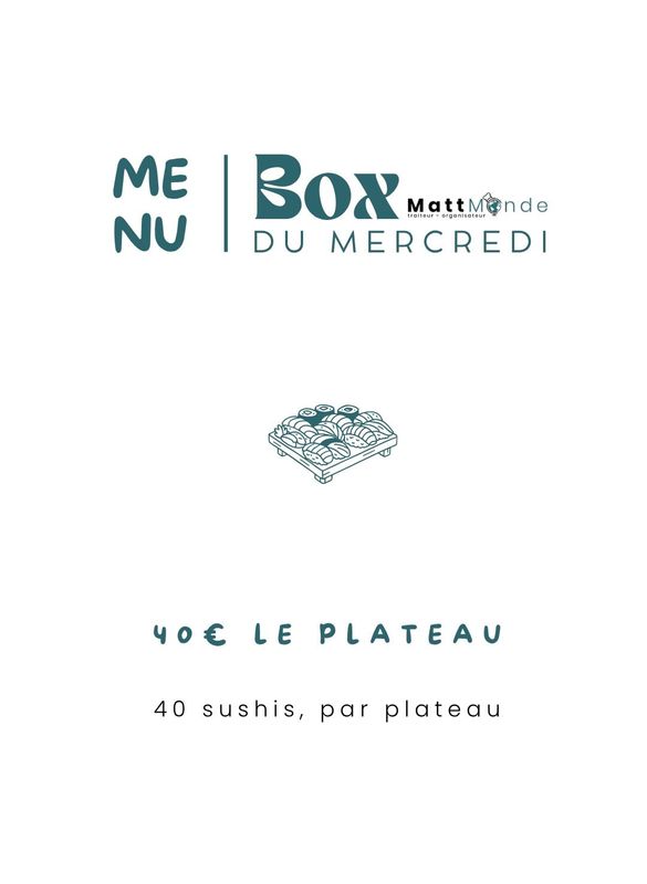 Plateau de sushis - 40 pièces