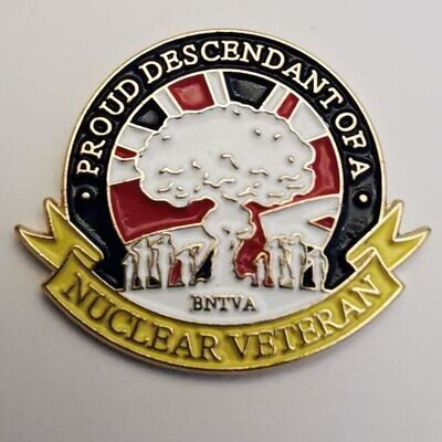 Proud Descendant of a Nuclear Test Veteran - Pin badge