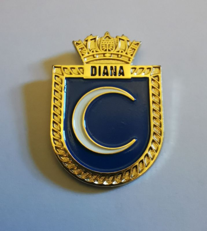 HMS Diana Enamel Pin Badge