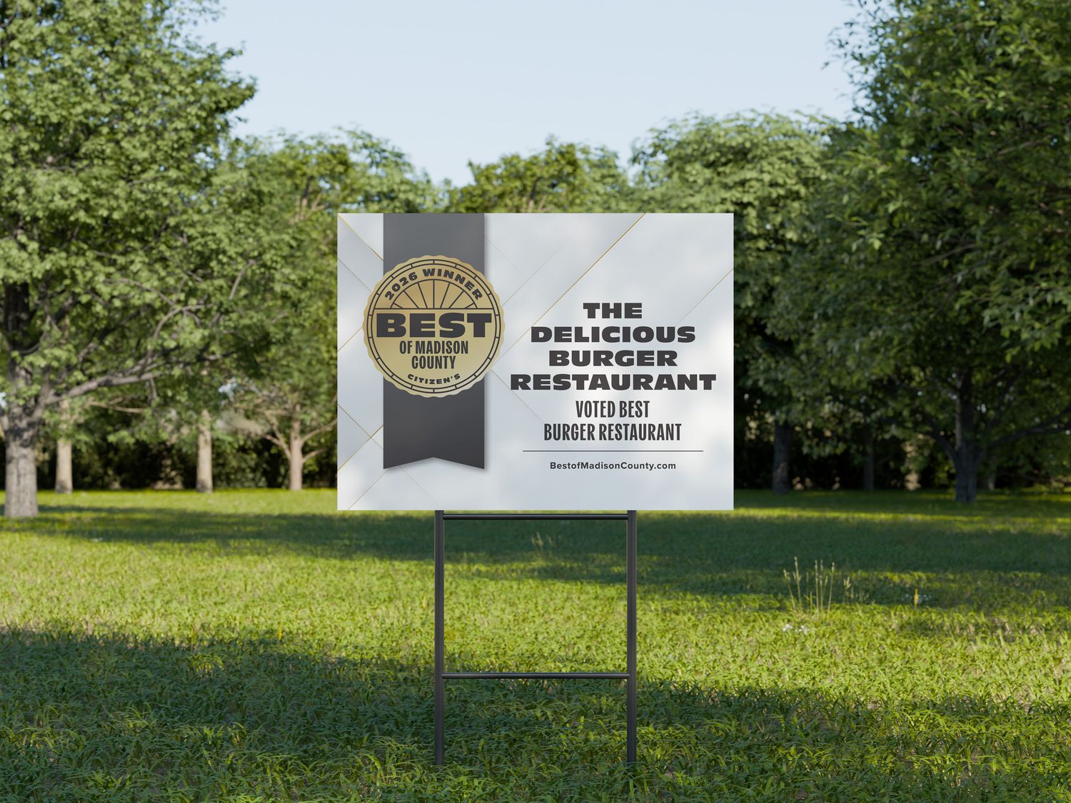 Custom Winner Yard Sign