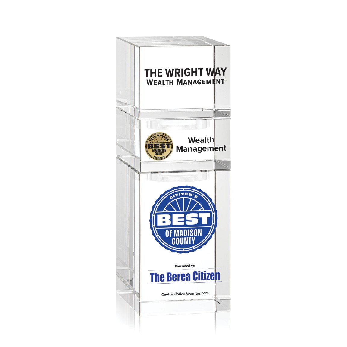 Crystal Winner's Award - Stackable Tower