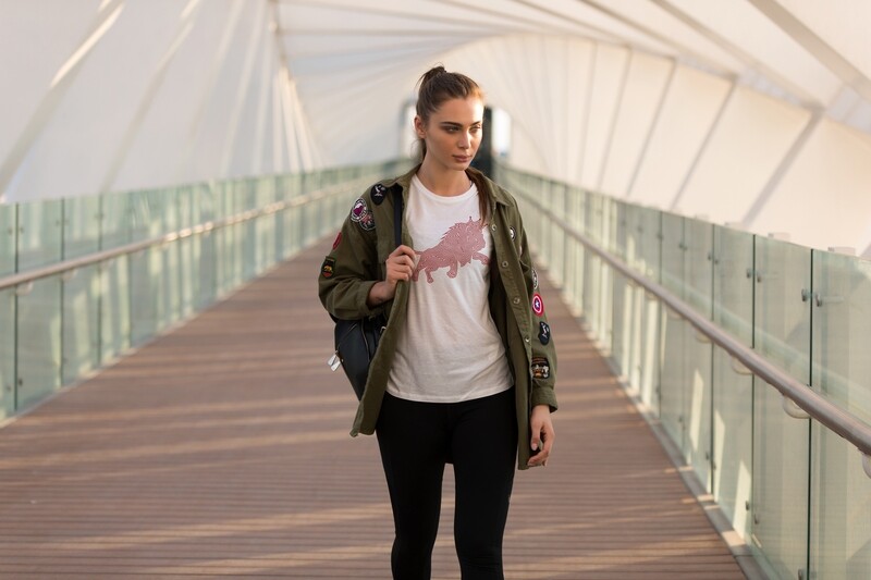 Logo Line Art Tee - Ladies