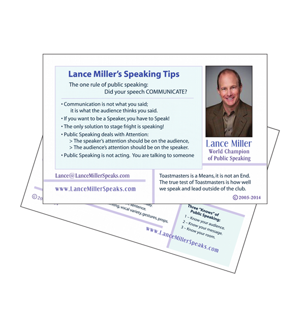 Tips Card - On Speaking